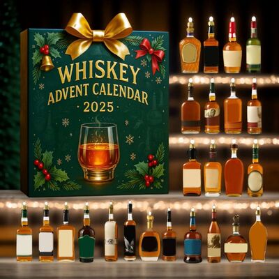 Whiskey Christmas Advent Calendar with 24 Pendant Without Re