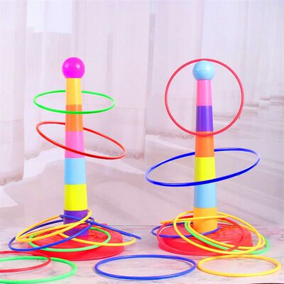 Children Throw Circle Game Ferrule Stacked Toys Fun Indoor O