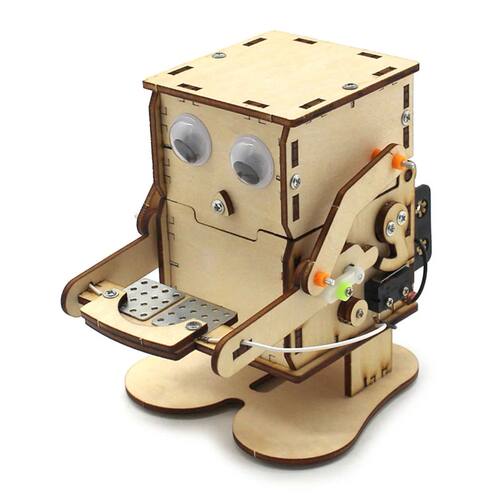 Robot Eating Coin Wood DIY Model Teaching Learning Stem Proj