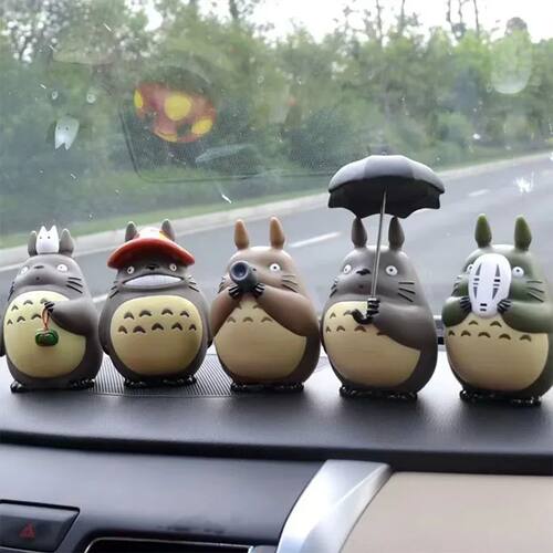 5pcs cartoon Totoro Figure Mini Statue Cute Toys Room Orname