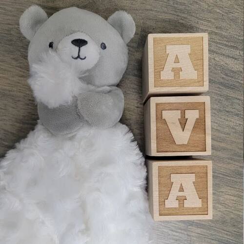 Custom Wooden Name Blocks Alphabet Baby Name Nursery Engrave