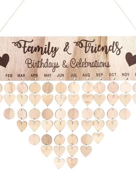 Calendar Reminding Wood Friendsgifts Wooden Calendar Plaque