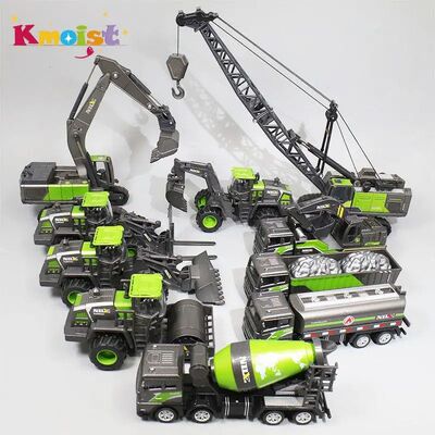 1/50 Model Car Bulldozer Truck Excavator Crane Forklift Cons