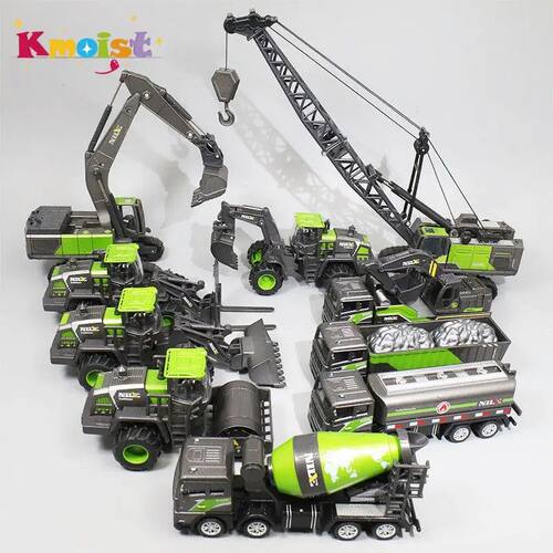 1/50 Model Car Bulldozer Truck Excavator Crane Forklift Cons