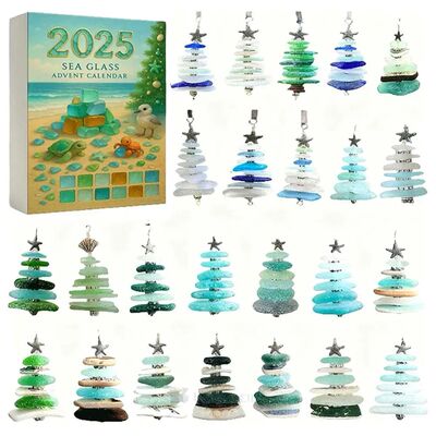2D Christmas Tree Advent Calendar 24 Days Countdown Calendar