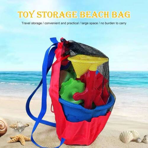 Beach Mesh Toys Storage Bag Cloth Swimming Pool Park Childre