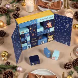 Christmas Advent Calendar Box Empty Refillable Countdown Cal