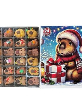 Christmas Countdown Calendar Cute Capybara Playset Christmas