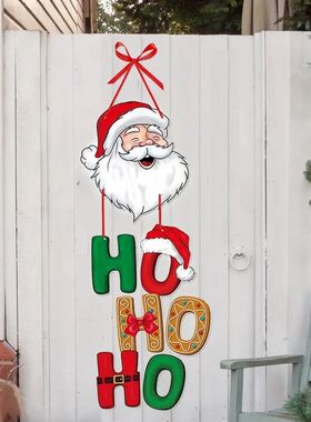 Merry Christmas Door Hanger New Year Party Pendants Xmas