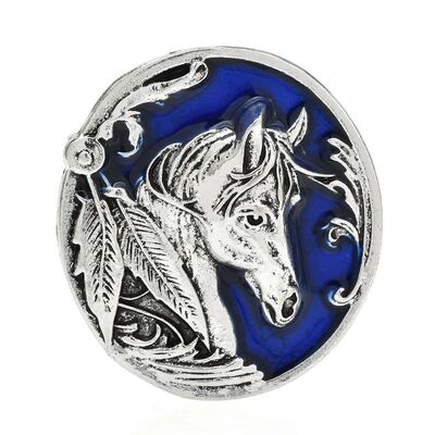 Vintage Horse Badge Brooches Women Unisex Enamel Beauty