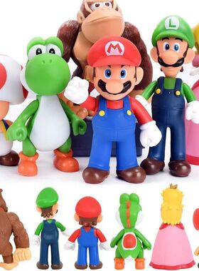 Super Mario Action Figure Toys Mario Bros Luigi Yoshi Donkey