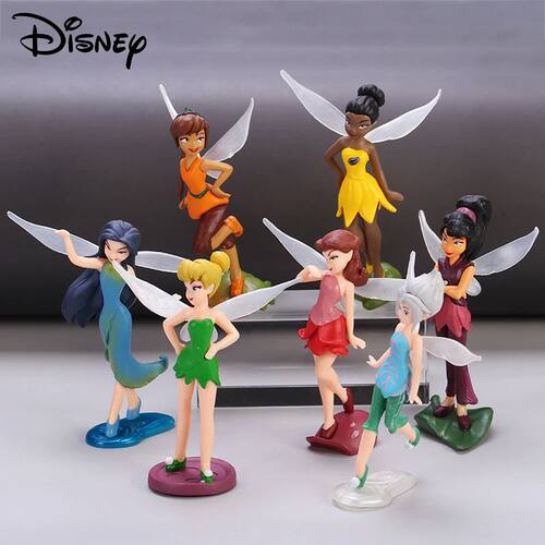 7pcs Tinkerbell Flower Faery Fairy Elf Princess Pvc Anime Ac