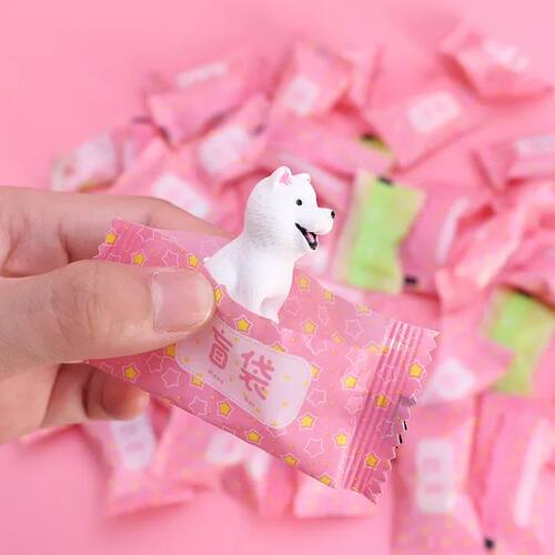 10PCS Cute Mini Simulation Animal Food Bottles Toys Action S