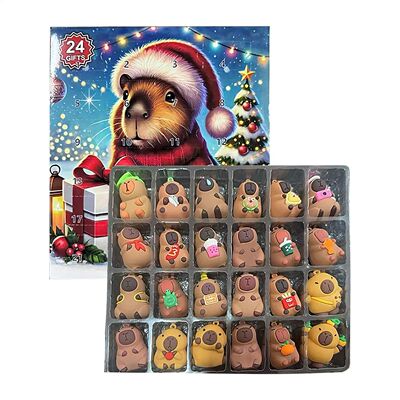 Christmas Calendar Countdown Capybara Figure Advent Toy for