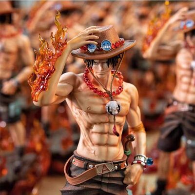 23cm Anime Figure Ace Figure PVC Collectible Statue Model To