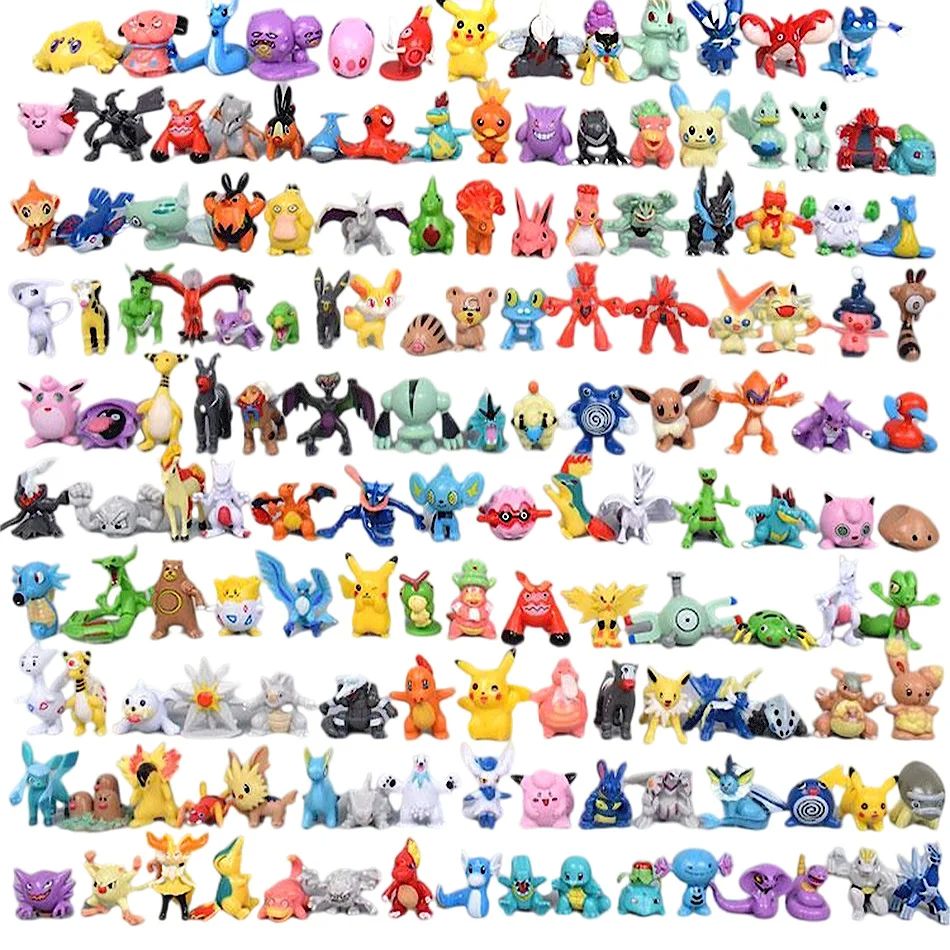 24-144Pcs Different Style Pokemon Anime Figure Pikachu Actio