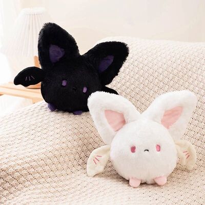 Ball Shape Bat Plush Toy Dark Evil Demon Bat Plushie Stuffed