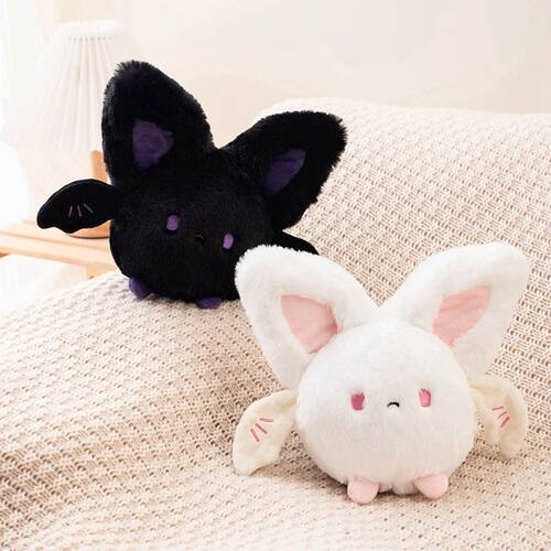 Ball Shape Bat Plush Toy Dark Evil Demon Bat Plushie Stuffed
