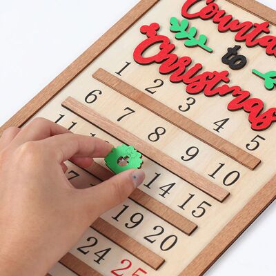 Wooden Christmas Countdown Advent Calendar Christmas Decorat