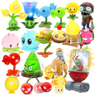1Pc PLANTS VS ZOMBIES 2 PVZ Action Figure Shooting Light Sou
