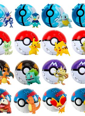 Pokemon Figure Pokeball Anime Figurines Cartoons Pikachu Cha