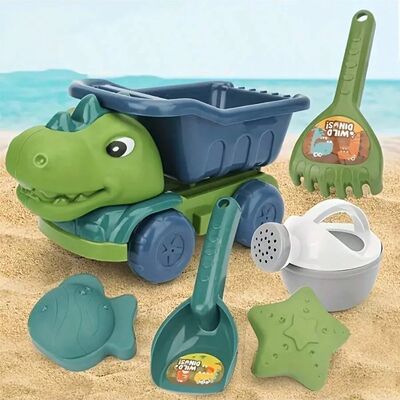 1set Engineering Vehicle Sand Beach Toy Set Dinosaur Sand Ca