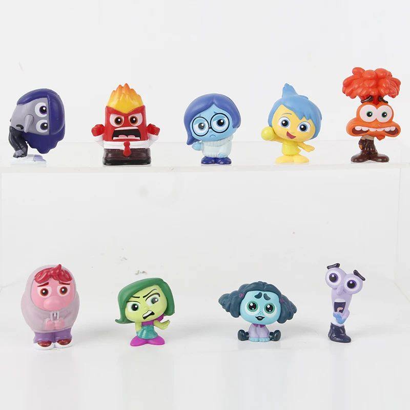 9pcs/Set Mini Inside Out 2 Action Figure Toy Cartoon Movie J