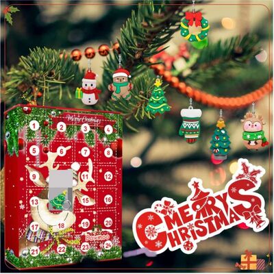 Christmas Keychain Blind Box 24 Day Countdown Comes Deer Fes