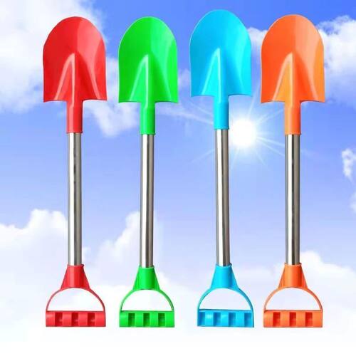 Children Beach Shovel 56cm Stainless Steel Pointed Shovel To
