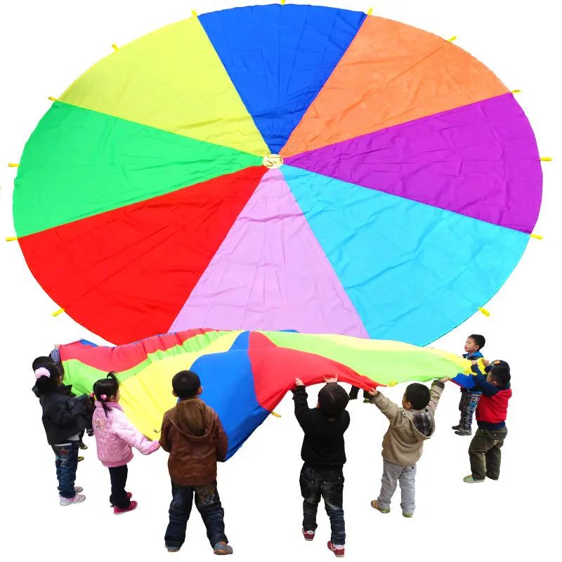 2-6 meter Rainbow Umbrella Outdoor Children's Game with Perc