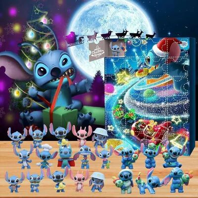 New Christmas LiloStitch Blind Box 24 Day Countdown Calendar