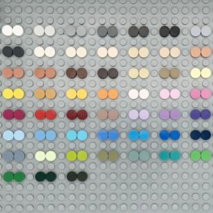 1000pcs DIY Pixel Art Bricks1x1 Round Tile Building Blocks C