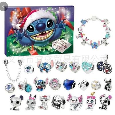 Christmas Advent Calendar Blind Box Stitch Bracelets 24 Days