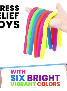 6 Pack Stretchy String Fidgets Sensory Toys Resistance Squee