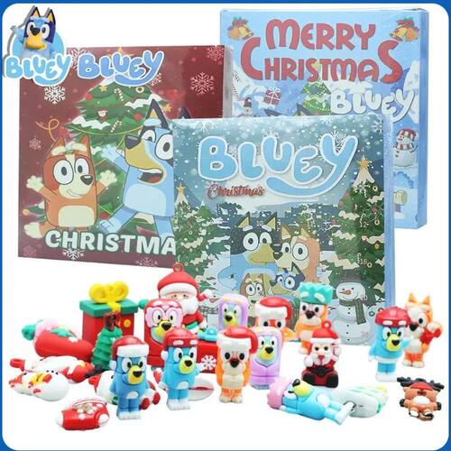 Bluey Figure Christmas Advent Calendar 24pcs Set Blind Box B