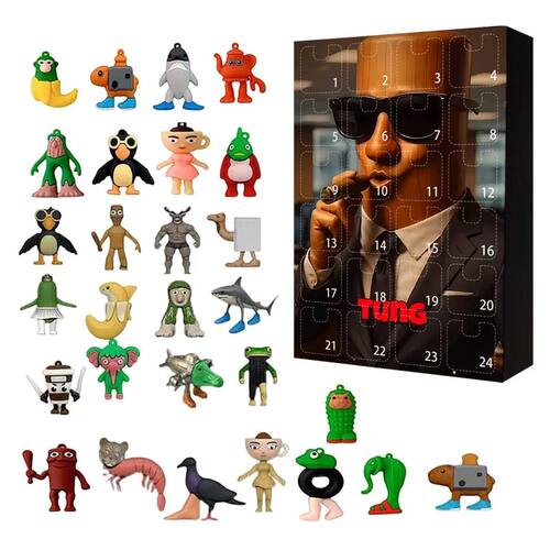 *Christmas Advent Calendar 24pcs Tung Tung Sahur Tralalero T