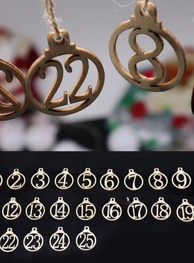 Number 1-25 Digital Wooden Christmas Advent Calendar Countdo