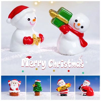 Mini Christmas Miniature Ornaments Resin Xmas Santa Claus Sn