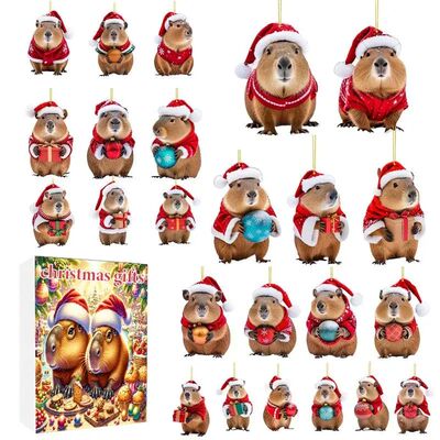 Christmas Advent Calendar Capybara Christmas Countdown Keych