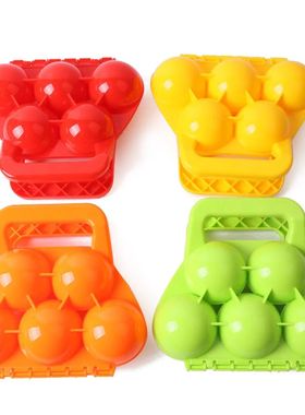 Five Snowballs Maker Clip Kids Personality Interesting Yello