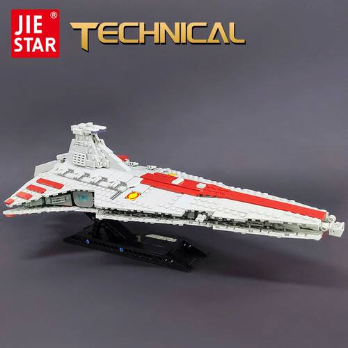 High-tech Moc Venator Attack Cruiser Fighter Destroyer Brick