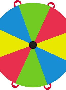 Kids Play Parachute With 8 Handles Multicolored Gymnastics T