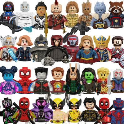 Marvel Blocks Brick Captain America Magneto Supergirl Mini F