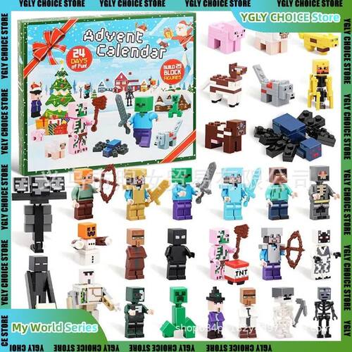 Calendar Blind Box 29 My World Series Puzzle Puzzle Toys My