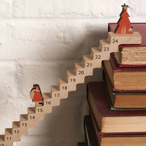 Countdown To Christmas Calendar Creative Wooden Stairs Climb