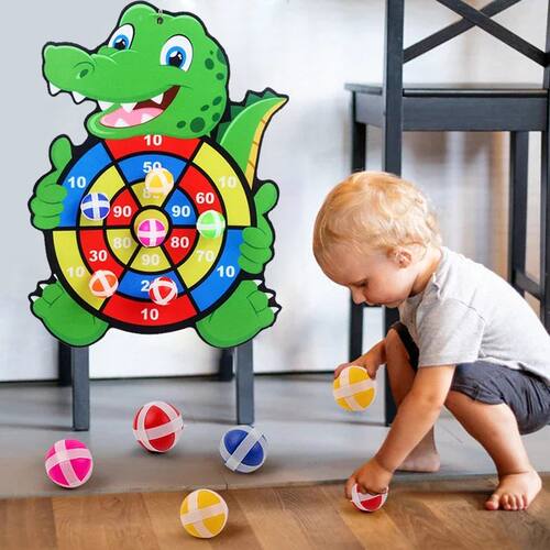Educational Games Dart Board Baby Toy Stickey Ball Dart Indo