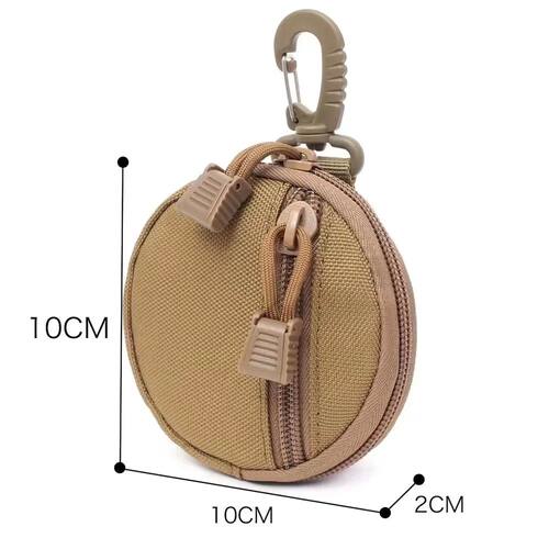 Outdoor triangular buckle circular parts bag earphone bag U