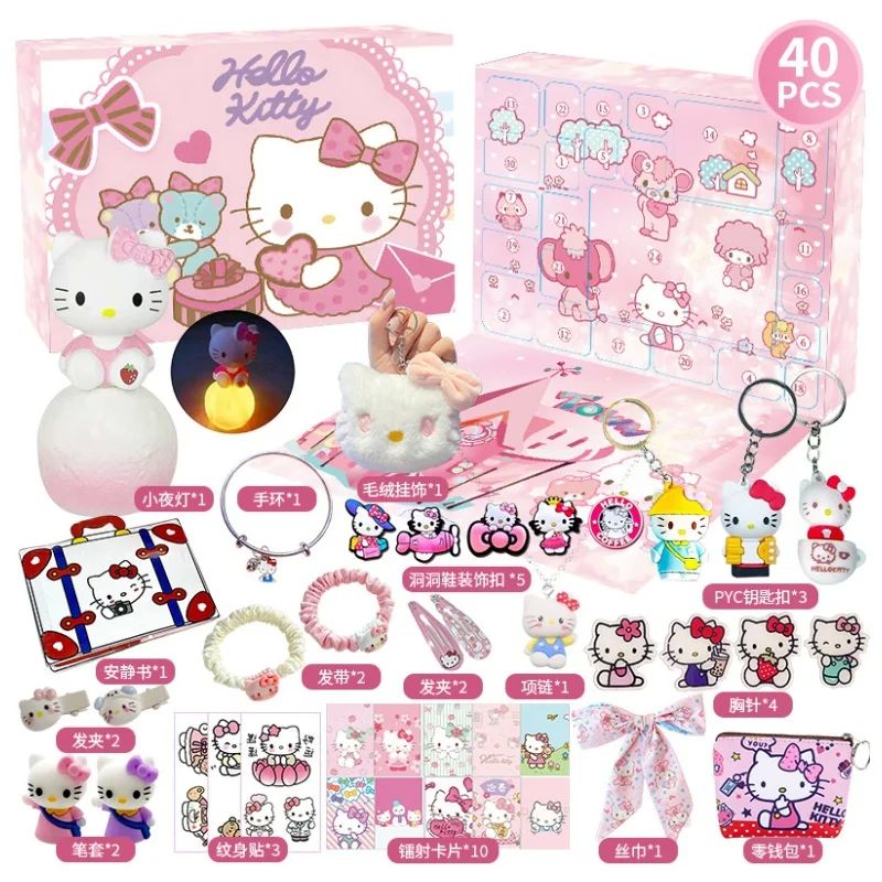 Hello Kitty Kuromi Anime Christmas Calendar Advent Blind Box