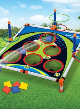 Portable Cornhole Throwing Circle Ferrule Board Set Easy Ass