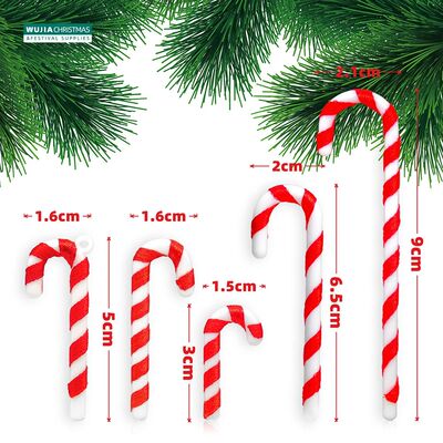 30pcs Christmas Decoration Candy Cane Twisted Crutch Xmas Tr